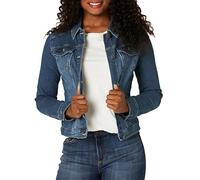 Riders by Lee Indigo Women's Denim Jacket Jeans, Weathered-Medium Blue, L