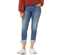 Riders by Lee Indigo Women's Fringe Cuff Boyfriend Jean, Mid Wash, 14