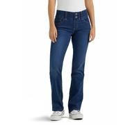 Riders by Lee Indigo Women's Pull on Waist Smoother Boot Cut Jean, Dark Wash, 16 Petite