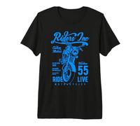 Riders Inc 1955 Vintage Retro Motorcycle Design Premium T-Shirt