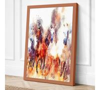 Riders Through Dust Romantic Canvas Wall Art Print 30x20 Inch