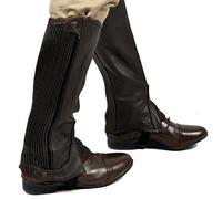 Riders Trend Unisex Chaps Riding Chaps, knee-high, Leather Brown, XS...