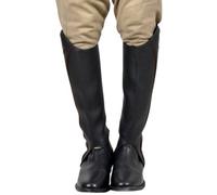 Riders Trend Unisex ReiterChaps Full Screw Leather Chaps Amara Lined Black XS