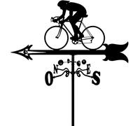 Riders Weather Vane Stainless Steel Garden Stake Weathervane Measuring Tools Wind Direction Indicator Weathercock Suitable for Outdoor Metal 35 * 50CM