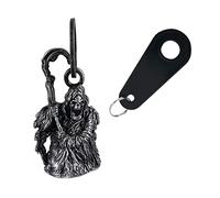 RiderVibe Motorcycle Bells for Biker Good Luck Riding Bells Guardian Biker Bells with Hanger Motorcycle Accessory or Keychain for Luck, Grim Reaper, Large