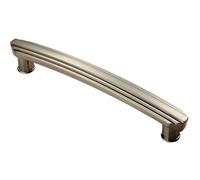 Ridge Deisgn Curved Cabinet Pull Handle 160mm Fixing Centres Satin Nickel