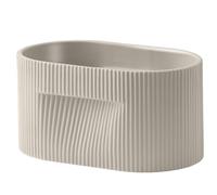 Ridge Planter Flowerpot Beige B 22,5 cm Muuto SINGLE PIECES