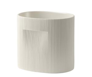 Ridge Planter Flowerpot Muuto Off-white H 24 cm - 5713292833472