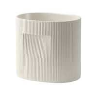 Ridge Planter Flowerpot Muuto Off-white H 24 cm - 5713292833472
