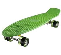 Ridge Skateboards Children Kids Big Brother Large Retro Cruiser Clear Green Wheels, 27 Inch
