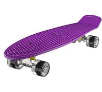 Ridge Skateboards Children Kids Big Brother Large Retro Cruiser-Purple/Clear Wheels, 27 Inch