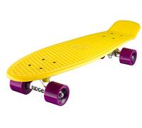 Ridge Skateboards Children Kids Big Brother Large Retro Cruiser-Yellow/Purple Wheels, 27 Inch