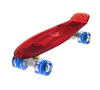 Ridge Skateboards Complete Blaze 22" Mini Cruiser Skateboard w LED wheels and transparent deck