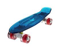 Ridge Skateboards Complete Blaze 22" Mini Cruiser Skateboard w LED wheels and transparent deck