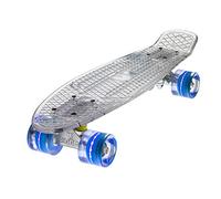 Ridge Skateboards Complete Blaze 22" Mini Cruiser Skateboard w LED wheels and transparent deck