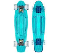 Ridge Skateboards Complete Blaze 22" Mini Cruiser Skateboard w LED wheels and transparent deck