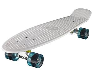 Ridge Skateboards Unisex's Big Brother Large Retro Cruiser, White/Clear Blue, 27 Inch, 799872520
