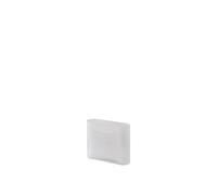 Ridge Vase H16.5 White/ Frosted Glass