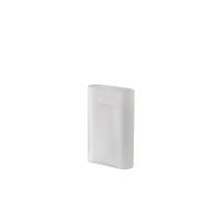 Ridge Vase H35 White/ Frosted Glass