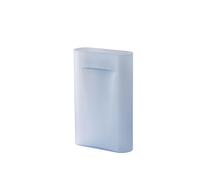Ridge Vase H48.5 Light Blue/ Frosted Glass