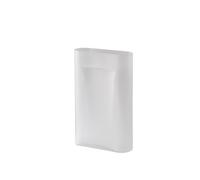 Ridge Vase H48.5 White/ Frosted Glass