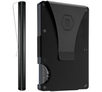 Ridge Wallet for Men - Slim Minimalist Compact Wallet and Card Holder, RFID Protected Front Pocket Wallets for Men with Integrated Money Clip (Matte Black Titanium)
