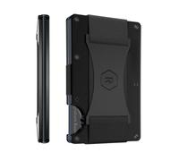 Ridge Wallet for Men - Slim Minimalist Compact Wallet, RFID Protected Front Pocket Wallets for Men, Integrated Cash Strap Card Holder (Matte Black Titanium)
