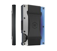 Ridge Wallet for Men - Slim Minimalist Compact Wallet, RFID Protected Front Pocket Wallets for Men, Integrated Cash Strap Card Holder (Burnt Titanium)