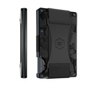 Ridge Wallet for Men - Slim Minimalist Compact Wallet, RFID Protected Front Pocket Wallets for Men, Integrated Cash Strap Card Holder (Forged Carbon)