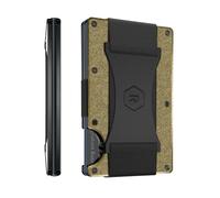 Ridge Wallet for Men - Slim Minimalist Compact Wallet, RFID Protected Front Pocket Wallets for Men, Integrated Cash Strap Card Holder (Brass)
