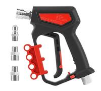 RIDGE WASHER Pressure Washer Gun 5000 PSI with Nozzle Bracket, 12 GPM, Power Washer Trigger Gun with 1/4" Quick Connector, 360° Swivel 3/8'' NPT Thread, M22-14 mm and M22-15 mm Fitting