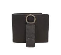Ridgeback Genuine Leather Bifold Wallet & Keychain Set for Men - RFID Blocking, Coin Pocket, Gift Boxed - Black