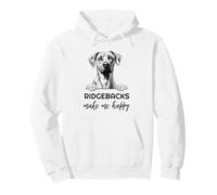 Ridgebacks Make Me Happy | Funny Rhodesian Ridgeback Lover Pullover Hoodie