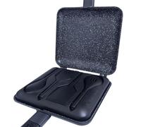 RidgeMonkey Connect Sandwich Toaster XL Granite Edition - Detachable Hinge Non-Stick Die-Cast Aluminum Outdoor Cookware Set with Utensil Set for Camping & Carp Fishing
