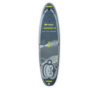 RidgeMonkey Outdoors Freedom 106 Inflatable Paddle Board - Jet and Slate - 10'6" Blow Up SUP Board for Adults, 3-Piece Paddle, Pump, Fin, Leash & Backpack - All-Round Cruising Stand Up Paddleboard