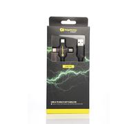 Ridgemonkey Vault USB-A to Multi Out Cable - 2 Metre - Fishing Camping Outdoor Charging Accessories