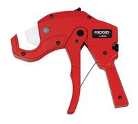 RIDGID 20191 1442N Ratcheting Plastic Pipe Cutter with Ergonomic Grips, 42 mm Plastic Pipe Cutter