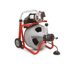 RIDGID 28103 K-400 Drum Machine with Drain Cleaning Gloves, Autofeed Technology, C-45 IW 1⁄2 In x 75 ft (12 mm x 23 M) Cable and T-260 Tool Set