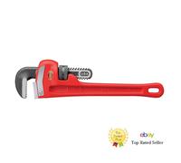 RIDGID 31010 Plumbing Wrench 10-inch Heavy-Duty Straight Pipe Wrench, Red