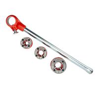 RIDGID 36345 00-R Exposed Ratchet Threader Set Ratcheting Pipe Threading Set of 1/2-Inch to 1-Inch NPT Pipe Threading Dies and Manual Ratcheting
