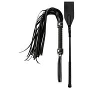 RIDIN 45cm and 83cm Leather Riding Whip Black Synthetic Leather Whip