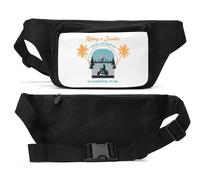 Riding A Scooter Through The Mountains is A Wonderful Feeling Unisex Waist Bag Black