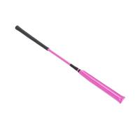 Riding Crop Toughness Anti Slip Grip Equestrian Horse Whip Training Tool Premium Leather (Pink)