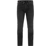Riding Culture Tapered Slim Black Motorcycle Jeans, black, size 38/34