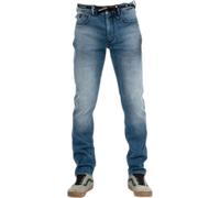 Riding Culture Tapered Slim Fit Motorcycle Motorbike Denim Jeans Light Blue