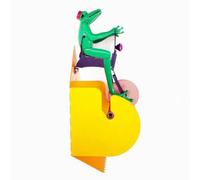 Riding Frog Tissue Easy Installation Wall Mount Roll Paper Unicycle Storage Toilet Paper Rack Animal