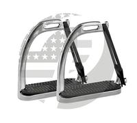 RIDING GEARS 4'', 4.75’’, 5’’ Peacock Horse Stirrups Polish Equestrian Safety Iron Fillis Stirrups for Adult/Children (4 Inch)