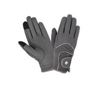 LeMieux Unisex 3D Mesh Riding Gloves in Grey - Lightweight & Breathable - Anti Slip - XS
