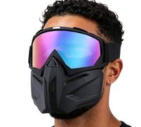 Riding Goggles - Anti Fog Full Face Ski Detachable Masque - Goggles for Motorcycle,for Welding Construction Golf Cycling Work Sports Outdoor Motocross Dirt Bike Atv