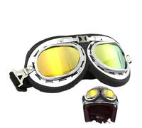 Riding Goggles - Windproof Motorcycle Riding Glasses | Vintage Motocross Goggles With Adjustable Strap | Dustproof Helmet Glasses Over Eyewear For Adults Outdoor Motorcycle Ridings